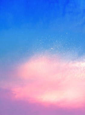 Renkli romantik gökyüzü arkaplanı