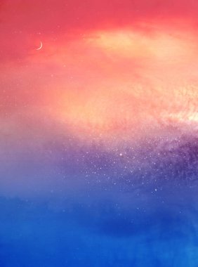 Renkli romantik gökyüzü arkaplanı