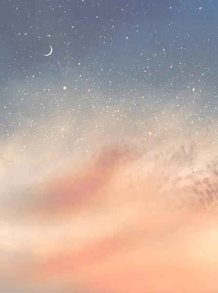 カラフルなロマンチックな空の背景 — ストック写真