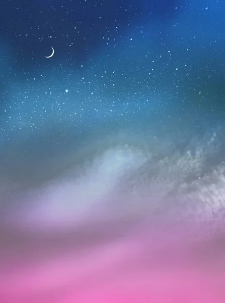 Bunte Romantische Himmel Hintergrund — Stockfoto
