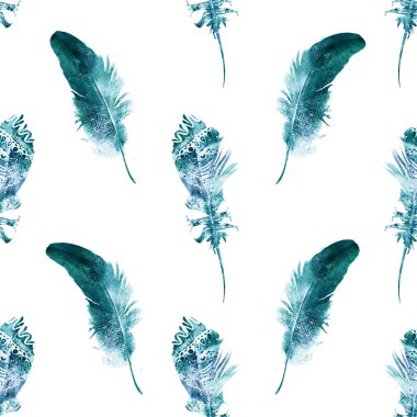 Suluboya tüylü kusursuz desen