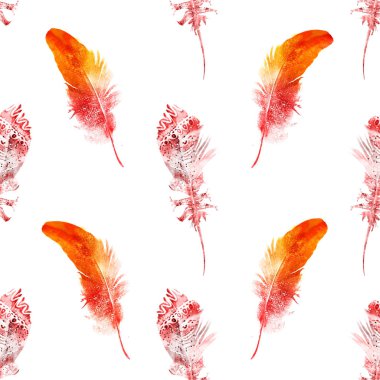 Suluboya tüylü kusursuz desen