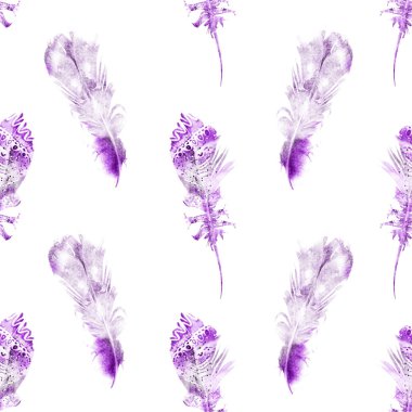 Suluboya tüylü kusursuz desen