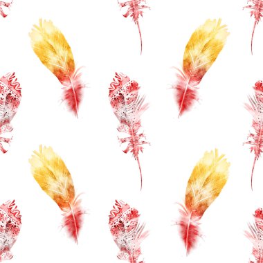 Suluboya tüylü kusursuz desen