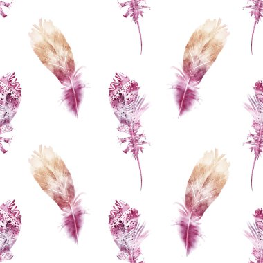 Suluboya tüylü kusursuz desen