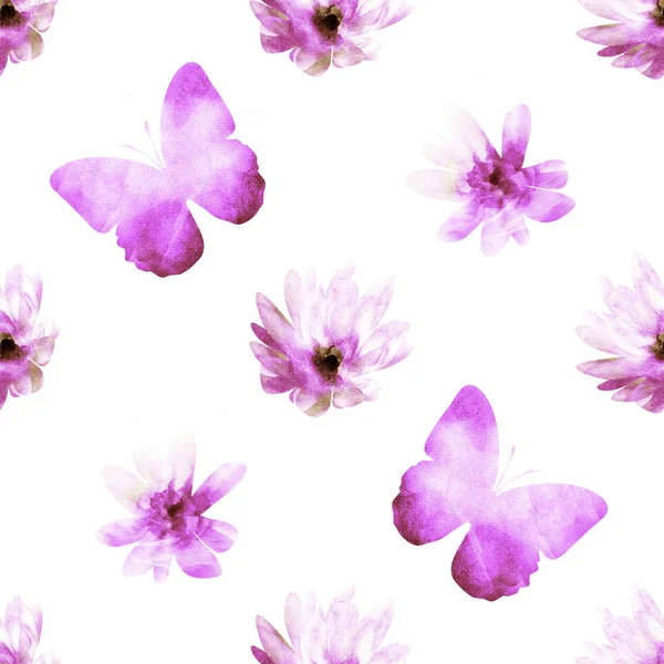 Безшовний візерунок з квітами — стокове фото