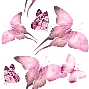 Kelebekli suluboya arkaplan