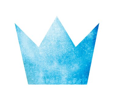 Beyaz üzerine suluboya taç