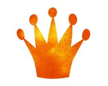 Beyaz üzerine suluboya taç