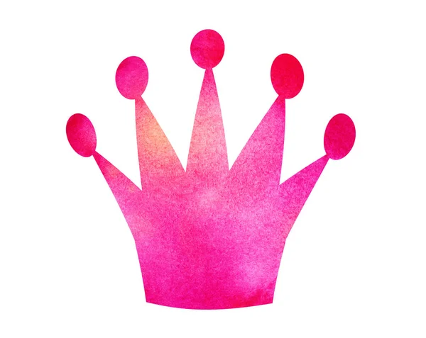 Watercolor Crown White — Stock Photo, Image