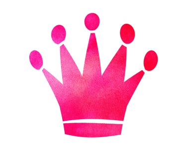 Beyaz üzerine suluboya taç