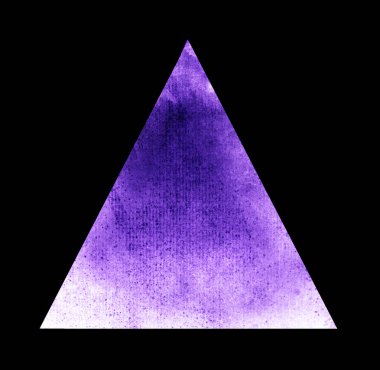 Beyaz üzerine suluboya üçgen