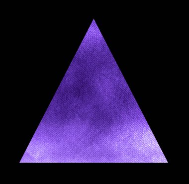 Beyaz üzerine suluboya üçgen