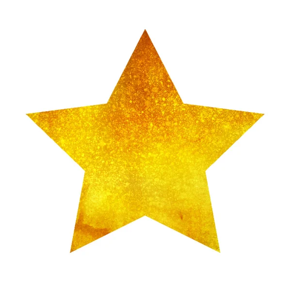 Beyaz Üzerine Suluboya Yıldız — Stok fotoğraf