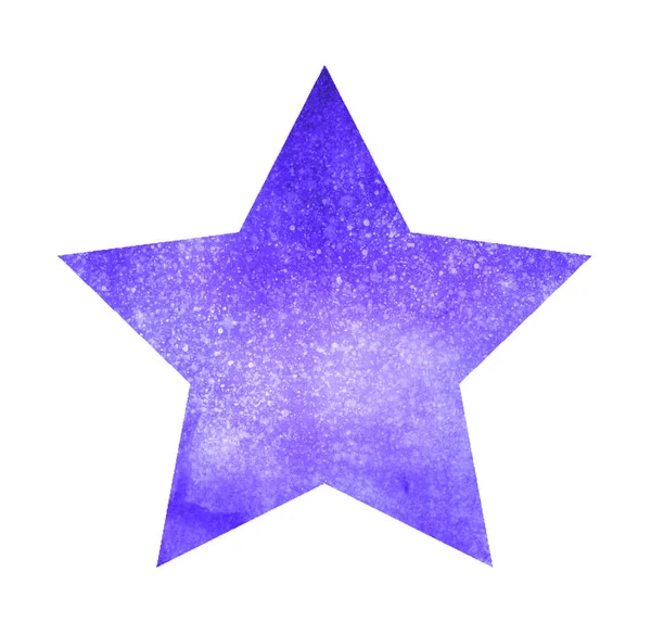 Watercolor Star White — Stock Photo, Image