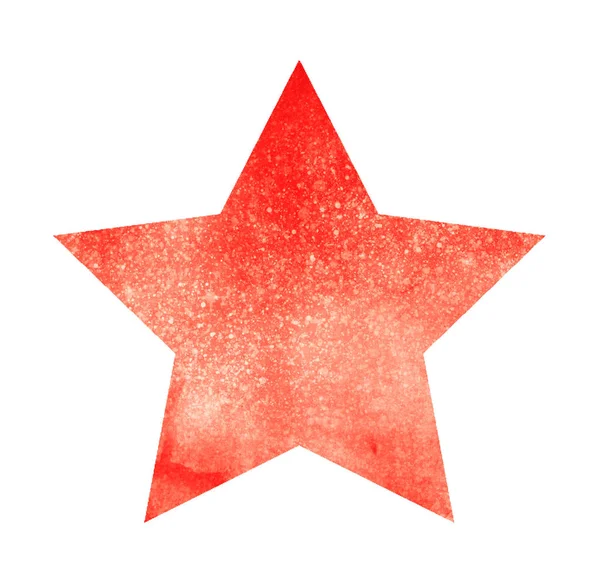 Akvarell Stjärna Vitt — Stockfoto