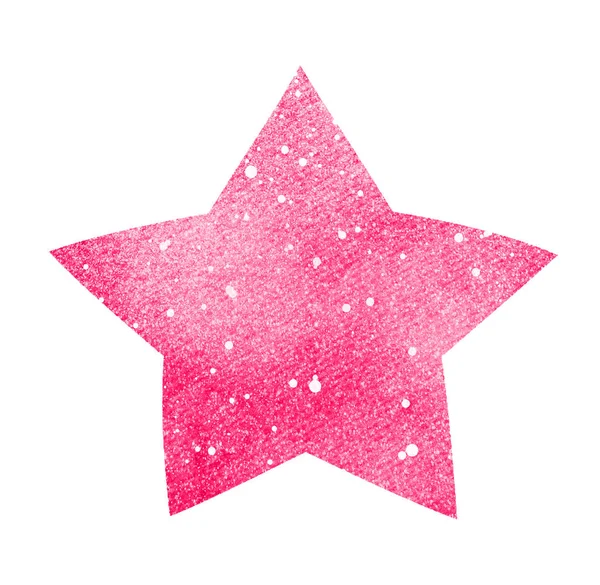 Estrella Acuarela Sobre Blanco —  Fotos de Stock
