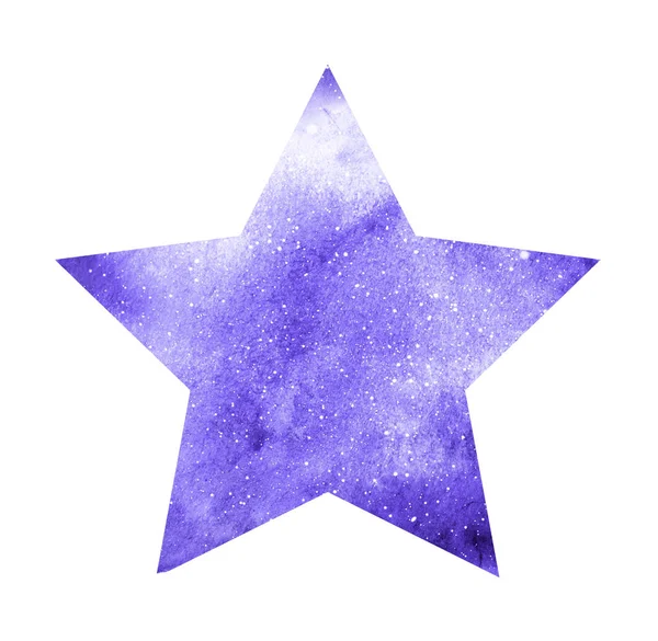 Watercolor Star White — Stock Photo, Image