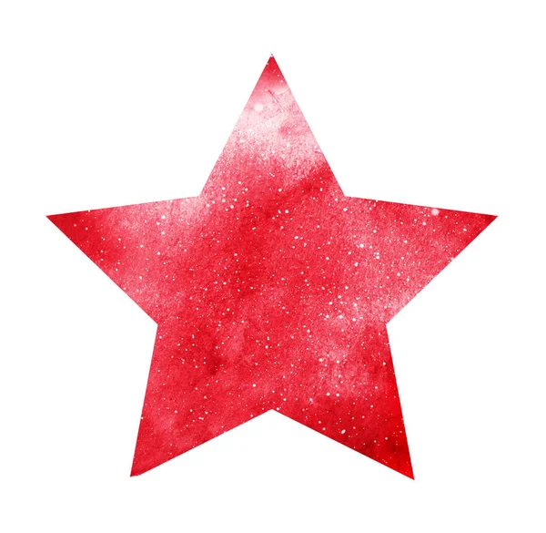 Estrella Acuarela Sobre Blanco — Foto de Stock