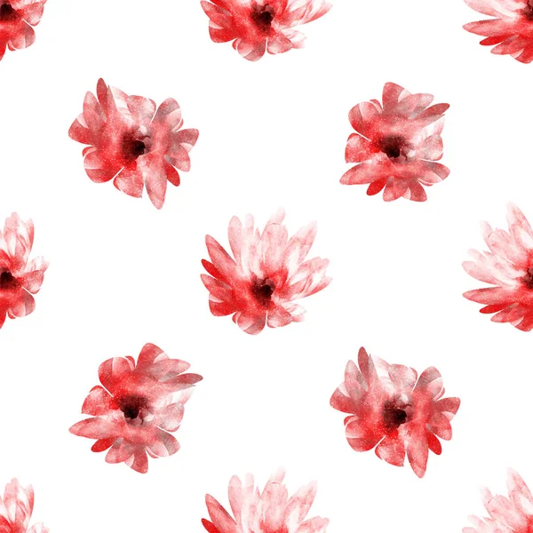 花とのシームレスなパターン — ストック写真