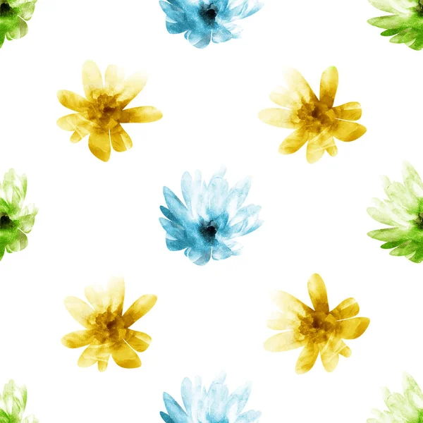 Απρόσκοπτη μοτίβο με λουλούδια — Φωτογραφία Αρχείου