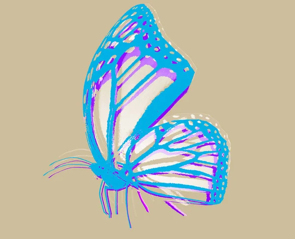 背景に孤立した抽象蝶 — ストック写真