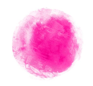 Arkaplan olarak beyaz üzerine suluboya daire