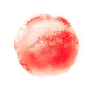 Arkaplan olarak beyaz üzerine suluboya daire