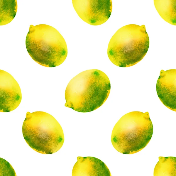 Nahtloses Muster Mit Zitronen — Stockfoto