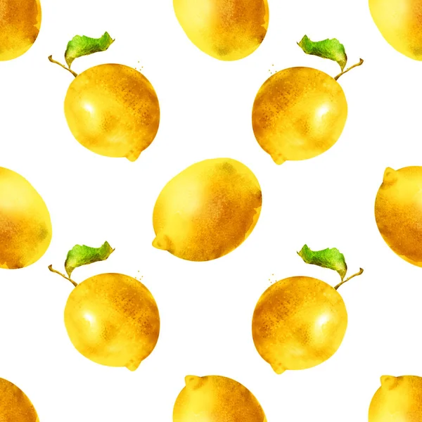柠檬无缝图案 — 图库照片