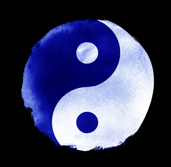 Yin Yang Akvarell Sóhaját — Stock Fotó