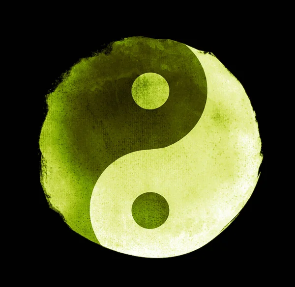 Suspiro Aquarela Yin Yang — Fotografia de Stock