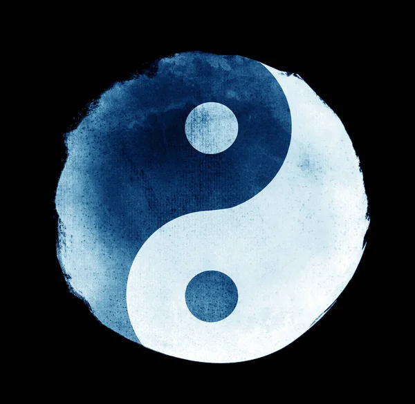 Suspiro Aquarela Yin Yang — Fotografia de Stock