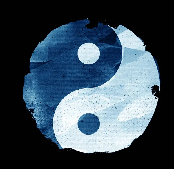 Suspiro Aquarela Yin Yang — Fotografia de Stock