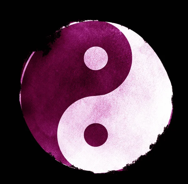 Suspiro Aquarela Yin Yang — Fotografia de Stock