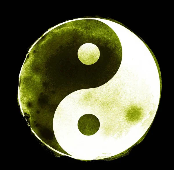 Suspiro Aquarela Yin Yang — Fotografia de Stock