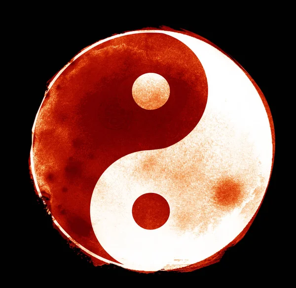 Acuarela Oftat Yin Yang — Fotografie, imagine de stoc