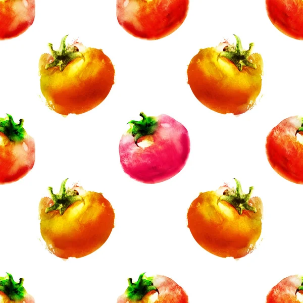 Naadloze Patroon Met Tomaten — Stockfoto