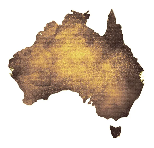 Akvarelové Pozadí Jako Silueta Austrálie — Stock fotografie