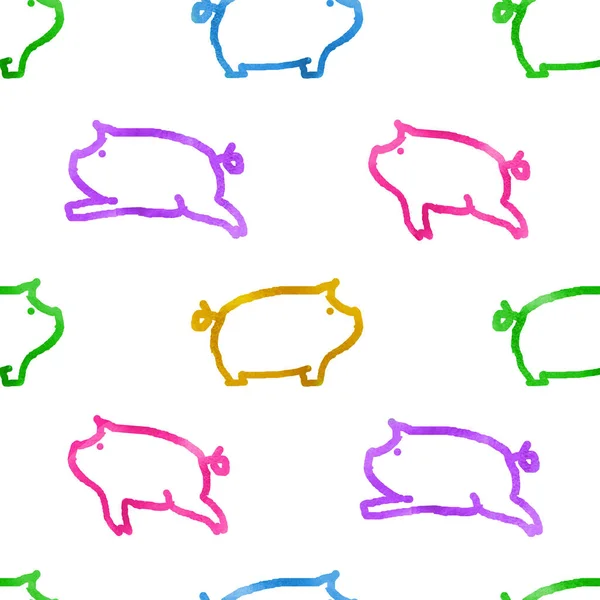 Seamless Pattern Pigs — Stock Photo, Image