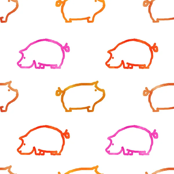 Seamless Pattern Pigs — Stock Photo, Image