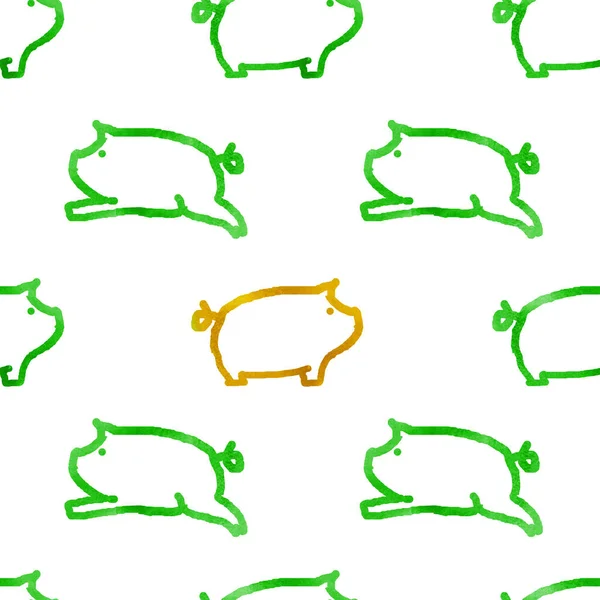 Seamless Pattern Pigs — Stock Photo, Image