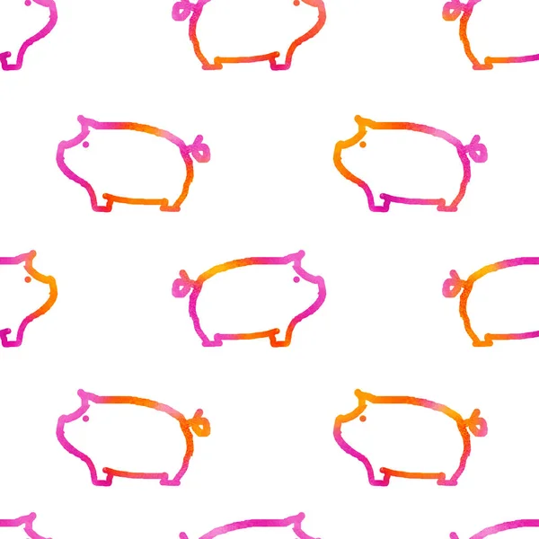 Seamless Pattern Pigs — Stock Photo, Image