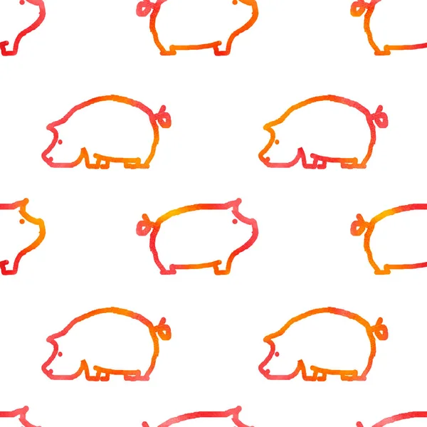 Patrón Sin Costura Con Cerdos —  Fotos de Stock