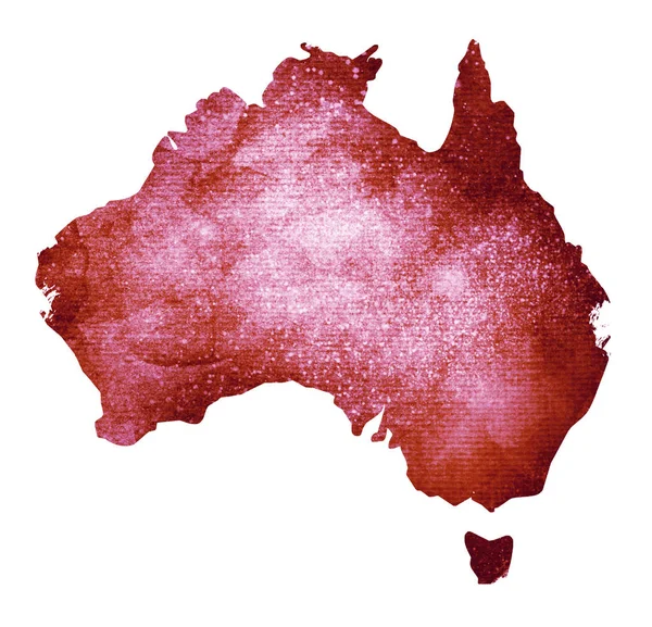 Watercolor Background Silhouette Australia — Stock Photo, Image