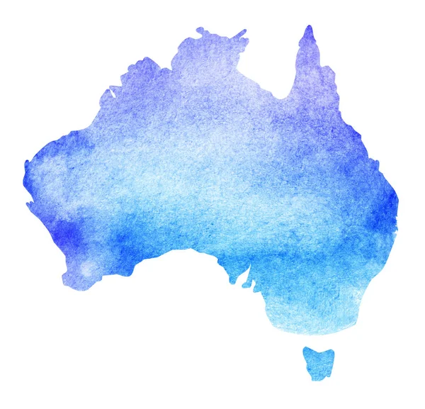 Arrière Plan Aquarelle Comme Silhouette Australie — Photo
