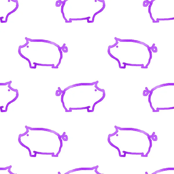 Patrón Sin Costura Con Cerdos —  Fotos de Stock