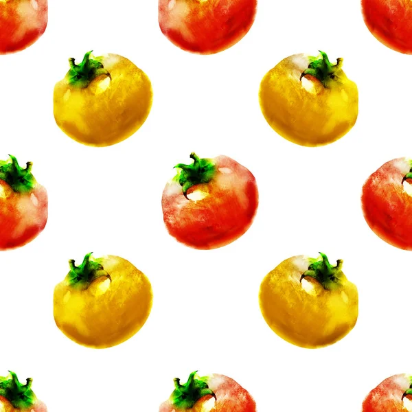 Naadloze Patroon Met Tomaten — Stockfoto