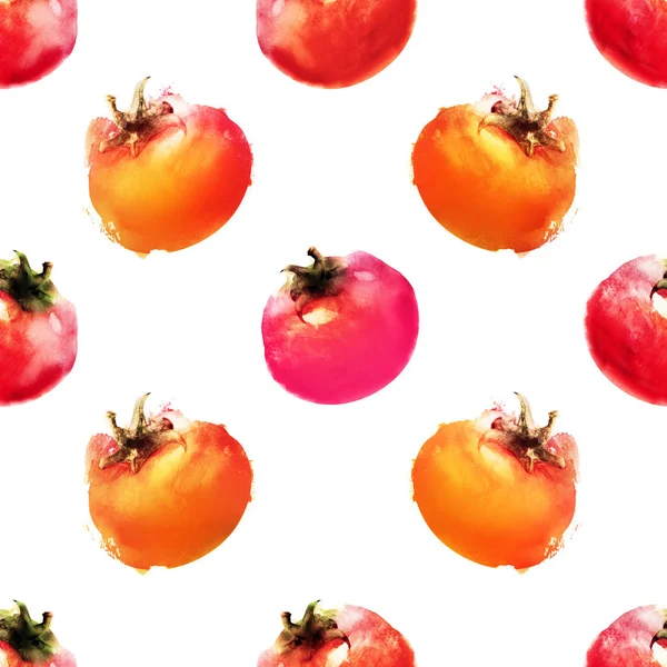 Padrão Sem Costura Com Tomate — Fotografia de Stock