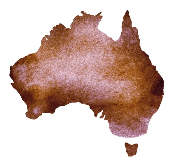 Watercolor Background Silhouette Australia — Stock Photo, Image